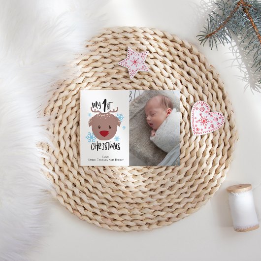 Mijn eerste kerstfoto vakantie Kaart