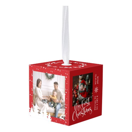 Mijn eerste kerstfoto van de geboorte Stats Decoratie (Achter hoekig)