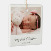 Mijn eerste kerstfoto van Elegant Baby Keramisch Ornament (Rechts)