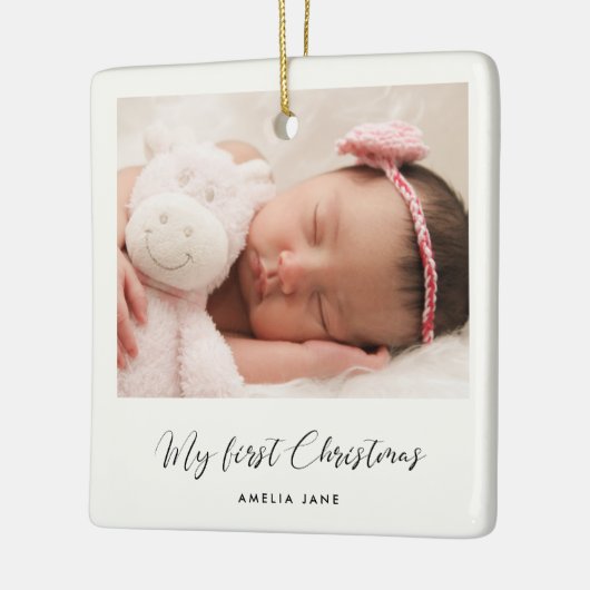 Mijn eerste kerstfoto van Elegant Baby Keramisch Ornament (Links)
