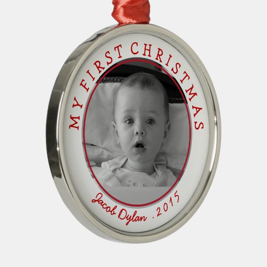 Mijn eerste kerstfotoornament Keepomwille Metalen Ornament (Rechts)