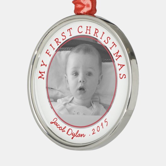 Mijn eerste kerstfotoornament Keepomwille Metalen Ornament (Links)