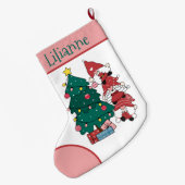 Mijn eerste kerstgepersonaliseerde gnomen grote kerstsok (Achterkant (Hangend))