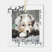 Mijn eerste kersthuisdier foto keramisch ornament (Links)