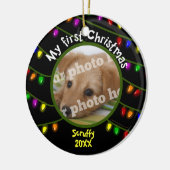 Mijn eerste kerstkaartenfoto's keramisch ornament (Links)