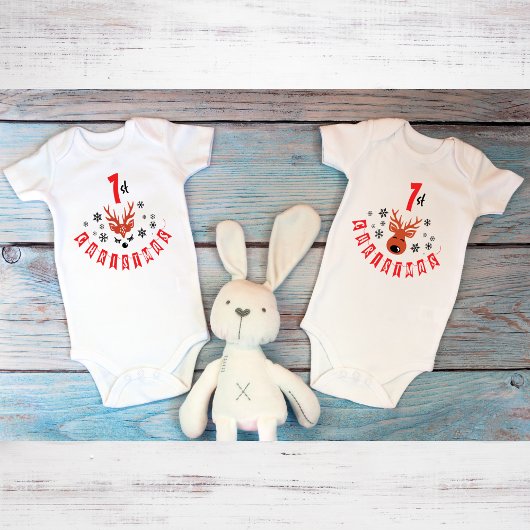 Mijn eerste kerstkalm Modern rendiertje Romper