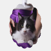 Mijn eerste kerstkat ornament kaart (Links)