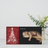 Mijn eerste kerstkermis roodkerstboom feestdagenkaart (Staand voorkant)