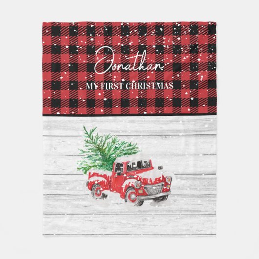 Mijn eerste kerstkerst met kerstmis fleece deken (Voorkant)