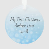 Mijn eerste kerstkerstkerstgepersonaliseerde kerst ornament (achterkant)