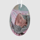 Mijn eerste kerstkerstkerstgepersonaliseerde kerst ornament (voorkant)