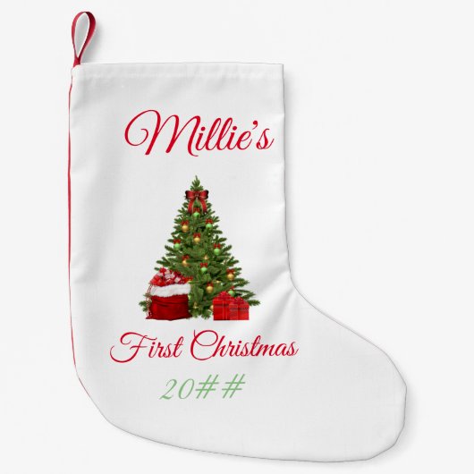 Mijn eerste kerstkerstkerstkerstboomkroon bewerken kleine kerstsok (Voorkant)