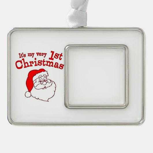 Mijn eerste kerstkerstkerstkerstkerstkerstkerstker verzilverd omlijst ornament (Voorkant)
