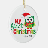 Mijn eerste kerstkerstkerstkerstman keramisch ornament (Rechts)