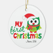 Mijn eerste kerstkerstkerstkerstman keramisch ornament (Links)