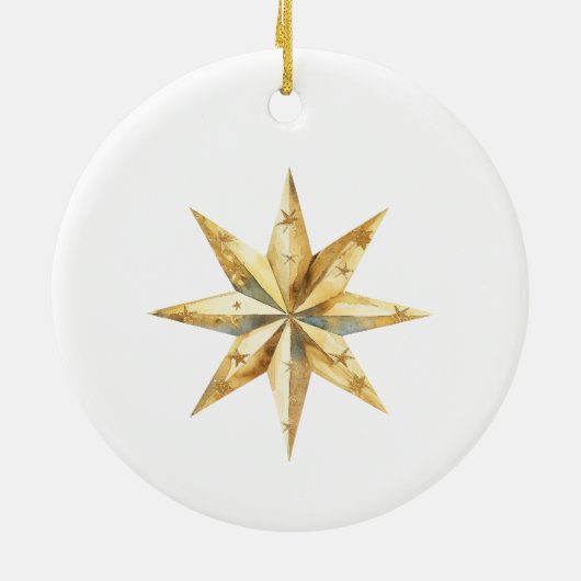 Mijn eerste kerstkerststal is gepersonaliseerd keramisch ornament (Achterkant)