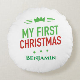 Mijn eerste kerstkussen rond kussen
