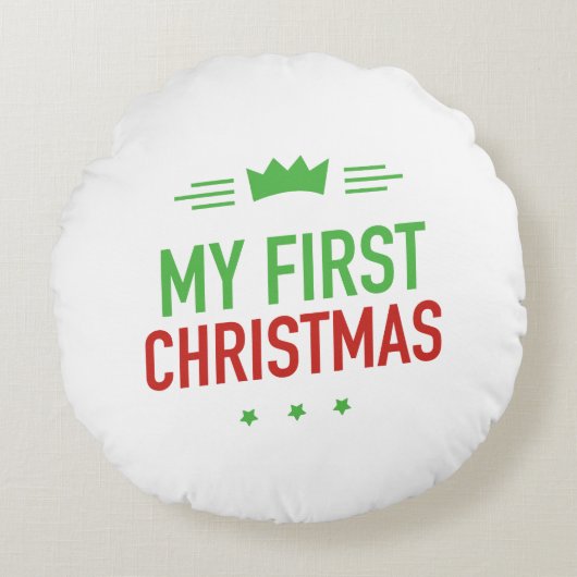 Mijn eerste kerstkussen rond kussen (Voorkant)