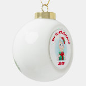 Mijn eerste kerstllama keramische bal ornament (Links)