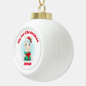 Mijn eerste kerstllama keramische bal ornament (Rechts)