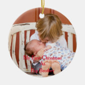 Mijn eerste kerstman als Big Brother Keramisch Ornament (Voorkant)