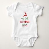 Mijn eerste kerstman, Baby Bodysuit-pak Romper (Voorkant)