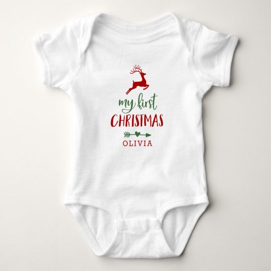 Mijn eerste kerstman, Baby Bodysuit-pak Romper (Voorkant)