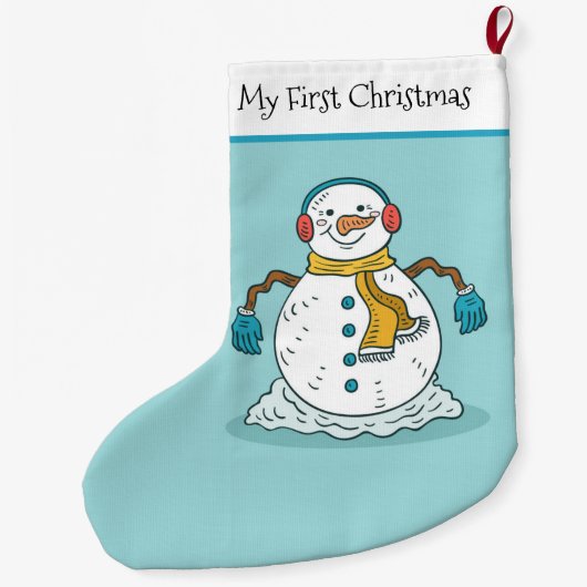 Mijn eerste kerstman grote kerstsok (Achterkant)