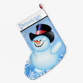 Mijn eerste kerstman op maat van Snowman Grote Kerstsok (Achterkant (Hangend))