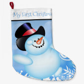 Mijn eerste kerstman op maat van Snowman Grote Kerstsok (Voorkant)