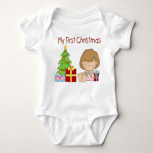Mijn eerste kerstmeisje Baby Creeper Romper