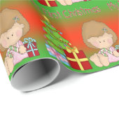 Mijn eerste kerstmeisje-omslagpapier cadeaupapier (Rol Hoek)