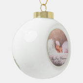 Mijn eerste kerstmeisje roze keramische bal ornament (Links)
