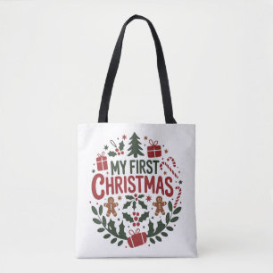 Mijn eerste kerstmis 1e Kerstmis Familie Matching Tote Bag