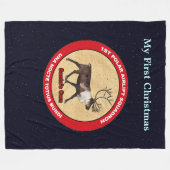 Mijn eerste Kerstmis - 1e Polar Airlift Squadron Fleece Deken (Voorkant (Horizontaal))