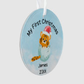 Mijn eerste Kerstmis 2021, Baby Boy Ornament (voorkant)
