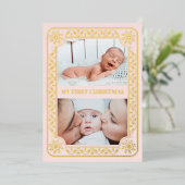 Mijn eerste Kerstmis 2 Foto Keepomwille Gold Folie Feestdagenkaart (Staand Voorkant)