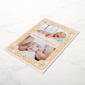 Mijn eerste Kerstmis 2 Foto Keepomwille Gold Folie Feestdagenkaart (Gedraaid)