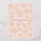 Mijn eerste Kerstmis 2 Foto Keepomwille Gold Folie Feestdagenkaart (Achterkant)