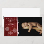 Mijn eerste Kerstmis 3 Witte Ornamenten Feestdagenkaart (Voorkant / Achterkant)