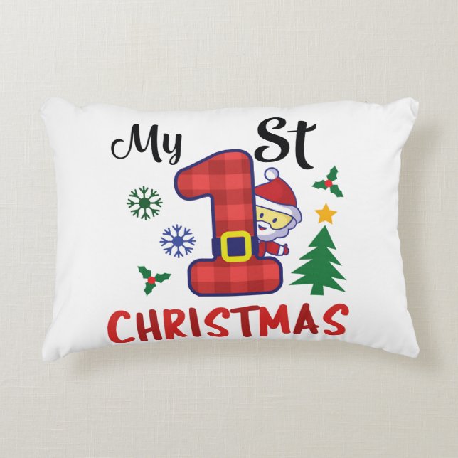 Mijn eerste Kerstmis Accent Kussen (Voorkant)