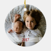 Mijn eerste Kerstmis als een Big Brother foto / ja Keramisch Ornament (Achterkant)