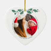 Mijn eerste Kerstmis als Grandma Baby Foto Keramisch Ornament (Achterkant)