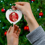 Mijn eerste Kerstmis als Grandma Baby Foto Keramisch Ornament<br><div class="desc">Kute kerstfoto met geboortestatus die je gemakkelijk kunt aanpassen aan je gezinsleden</div>