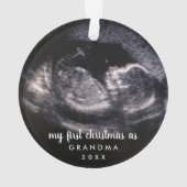 Mijn eerste Kerstmis als Grandma Ultrasound Foto Ornament (achterkant)