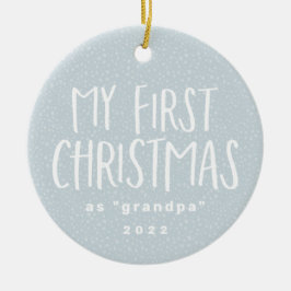 Mijn eerste Kerstmis als grootpa persoonlijke foto Keramisch Ornament