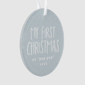 Mijn eerste Kerstmis als grootpa persoonlijke foto Ornament (voorkant)