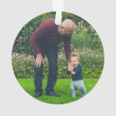 Mijn eerste Kerstmis als grootpa persoonlijke foto Ornament (achterkant)