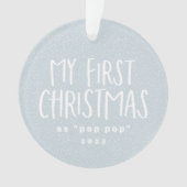 Mijn eerste Kerstmis als grootpa persoonlijke foto Ornament (voorkant)