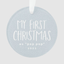 Mijn eerste Kerstmis als grootpa persoonlijke foto Ornament